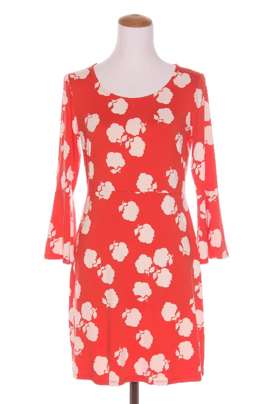 BODEN - Orange floral flare sleeve dress! 12 Tunics Denim casual