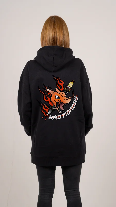 Char Iz Hard Hoodie Hoodie with Button Classic Timeless