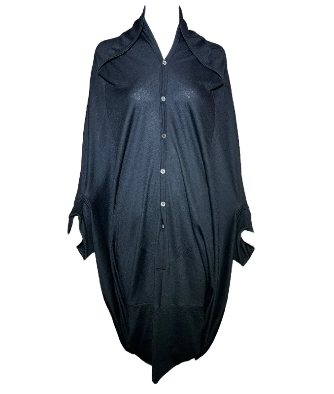 Junya Watanabe Comme Des Garcons F/W 2008 Black Wool Cocoon Dress Tunics Wedding white Junya Watanabe Comme Des Garcons F/W 2008 Black Wool Cocoon Dress Tunics Wedding white
