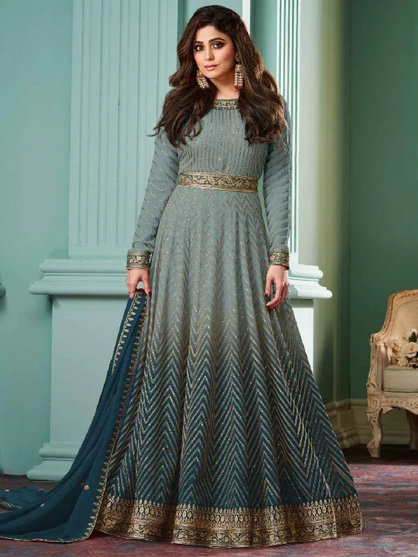 Real Georgette - Anarkali Dress A-Line Day Work