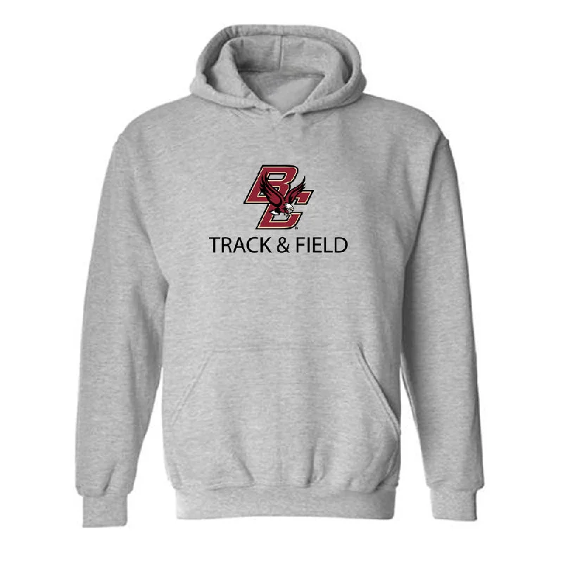 Boston College - NCAA Women's Track & Field : Avana Zenner - Classic Shersey Hooded Sweatshirt Hoodie with Front Slit Layering Stylish Boston College - NCAA Women's Track & Field : Avana Zenner - Classic Shersey Hooded Sweatshirt Hoodie with Front Slit Layering Stylish