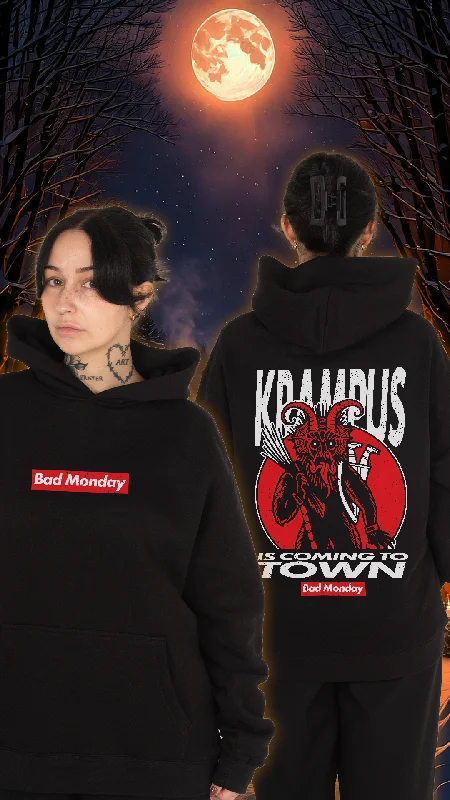 Krampus Town Hoodie Hoodie with Lining Warm Insulated