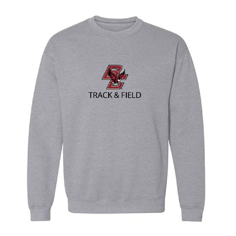 Boston College - NCAA Women's Track & Field : Avana Zenner - Classic Shersey Crewneck Sweatshirt Hoodie with Tied Waist Feminine Flattering Boston College - NCAA Women's Track & Field : Avana Zenner - Classic Shersey Crewneck Sweatshirt Hoodie with Tied Waist Feminine Flattering