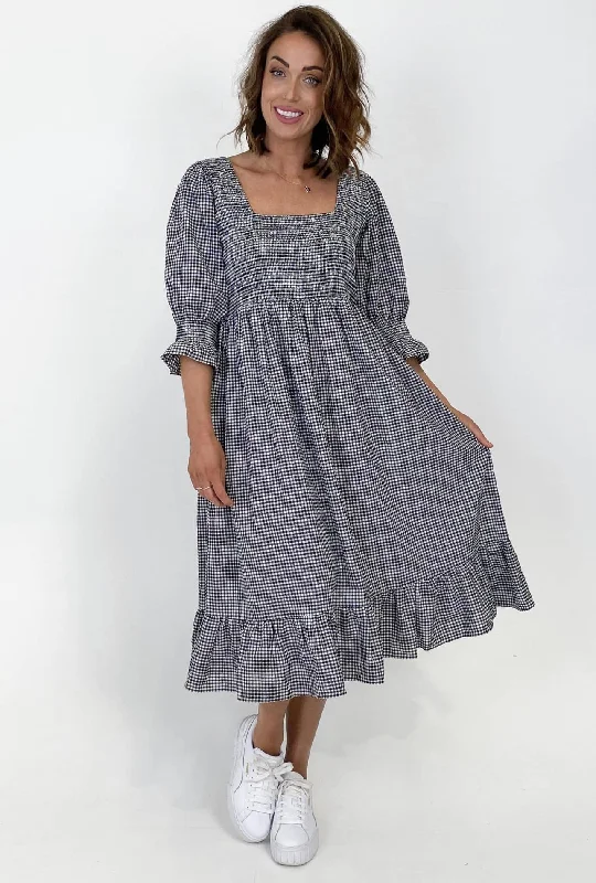 JOOP & GYPSY (LN) Venice shirred dress - Gingham! 10-12 Tunics Sophisticated sleek