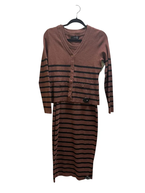 Dress Set 2pc By Clothes Mentor In Brown, Size: S Tunics Seasonal trendy