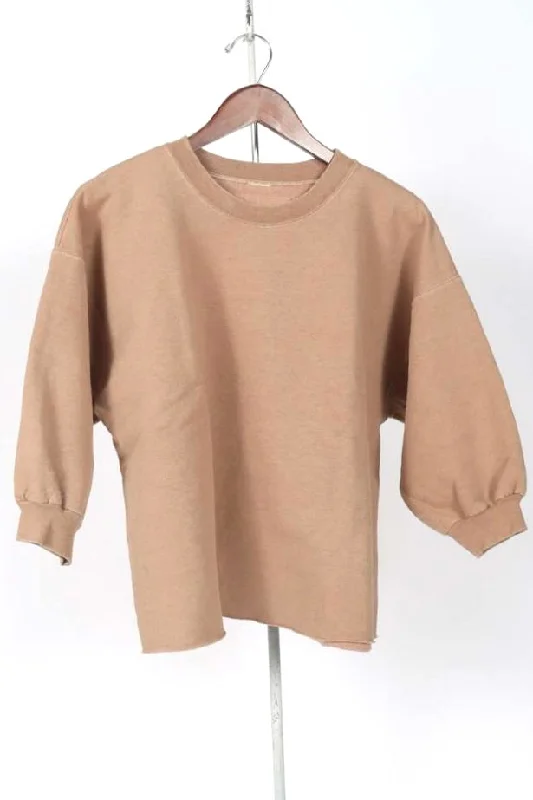 Fond Sweatshirt - Hazelnut Hoodie with Crew Neck Simple Timeless
