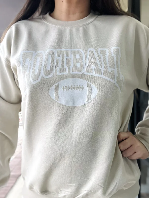 Football Crew Sweatshirt Hoodie Dress Longline Feminine