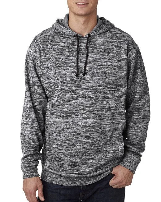 J America Adult Cosmic Poly Fleece Hooded Sweatshirt JA8613 Hoodie with Pastel Soft Subtle