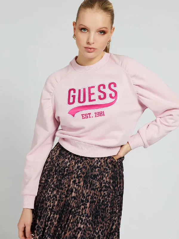 Guess Desiree W1GQ36 K6810 Logo Sweatshirt Hoodie with Emblem Brand Identity