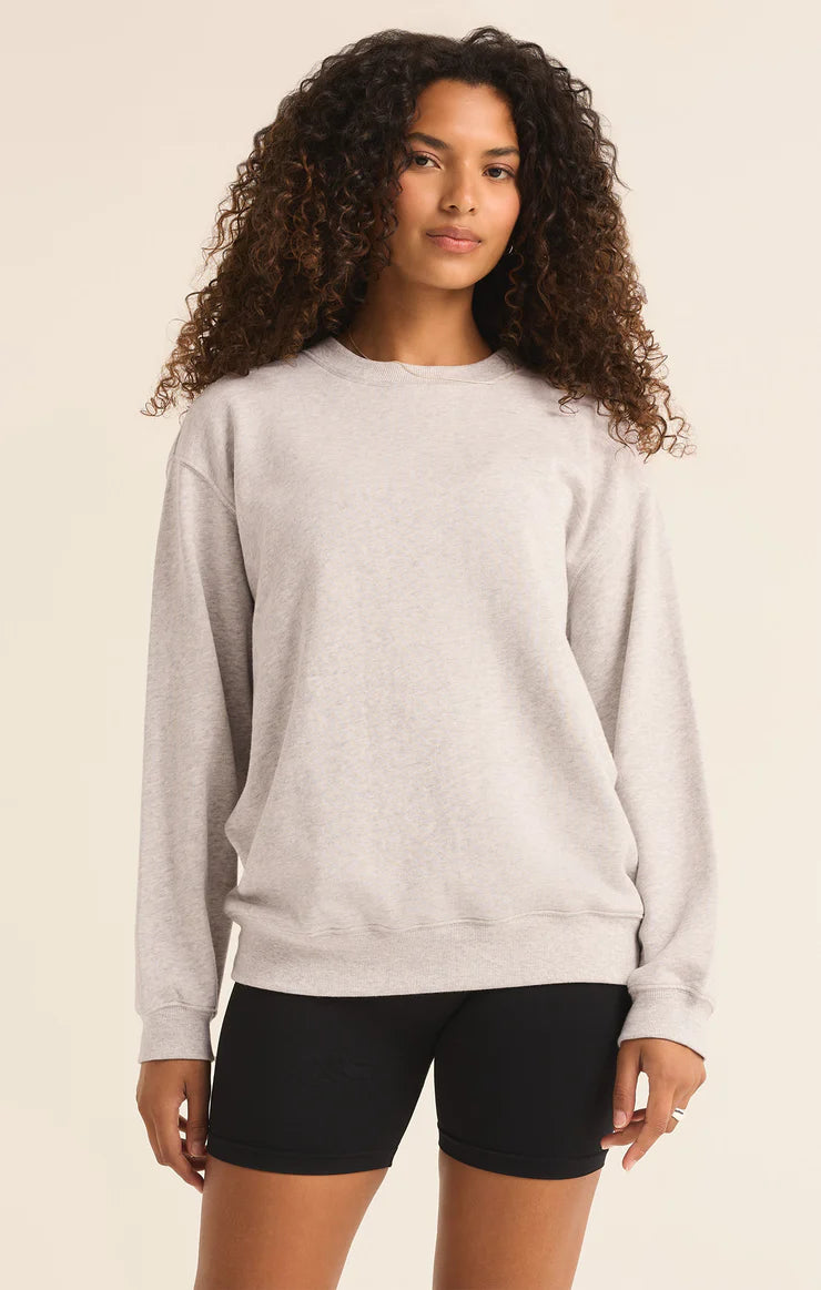 Z Supply Oversized Sweatshirt Zip Hoodie Drawstring Kangaroo Pocket
