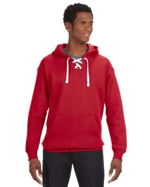 J America Adult Sport Lace Hooded Sweatshirt JA8830 Hoodie with Distressed Vintage Worn J America Adult Sport Lace Hooded Sweatshirt JA8830 Hoodie with Distressed Vintage Worn