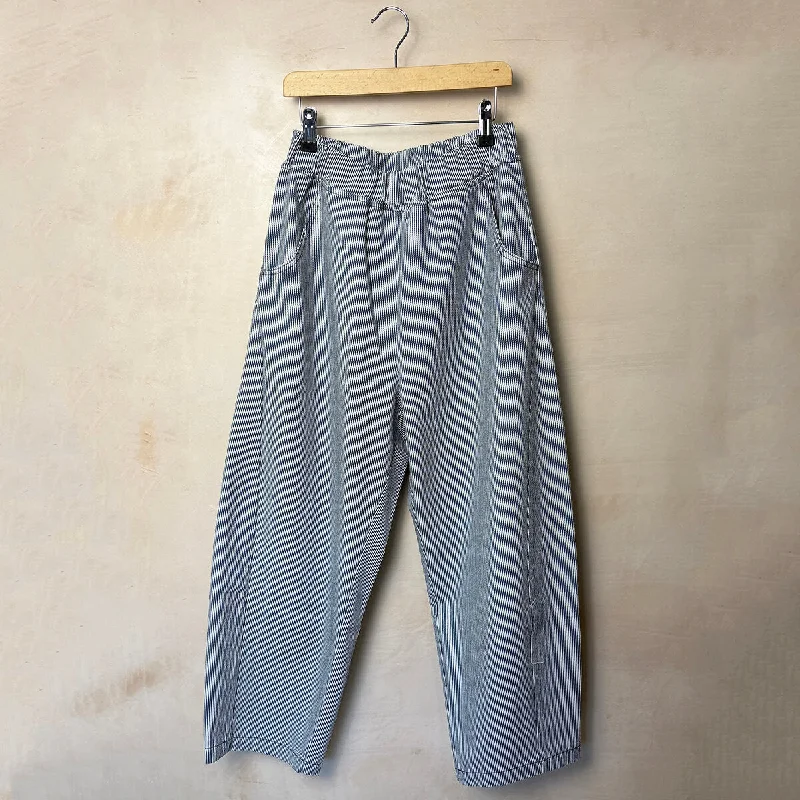 Arc Pants in Navy Stripe by Le Bon Shoppe Classic Straight Pants