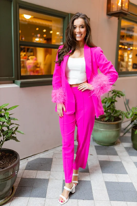 Waldorf High-Waisted Pants - Azalea Elegant High-Waist Pants