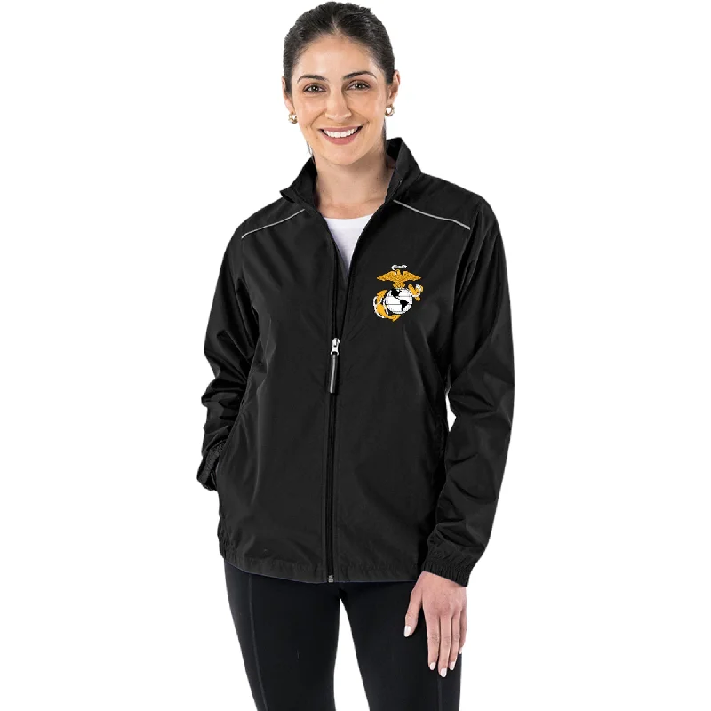 Marines EGA Ladies Pack-N-Go Full Zip Jacket Oversized Jacket Tailored Jacket Straight Jacket Marines EGA Ladies Pack-N-Go Full Zip Jacket Oversized Jacket Tailored Jacket Straight Jacket