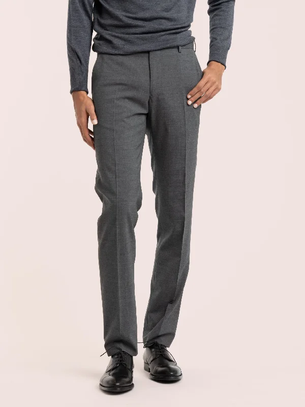 Grey Wool Dress Pants Wide-Legged Palazzos