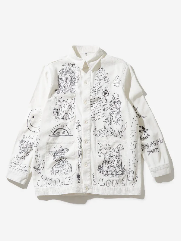 Goodhood x Rebel Yuth Hand Customised Store Worker Jacket - X-Large No 1 Knit Jacket Woven Jacket Fleece Jacket Goodhood x Rebel Yuth Hand Customised Store Worker Jacket - X-Large No 1 Knit Jacket Woven Jacket Fleece Jacket