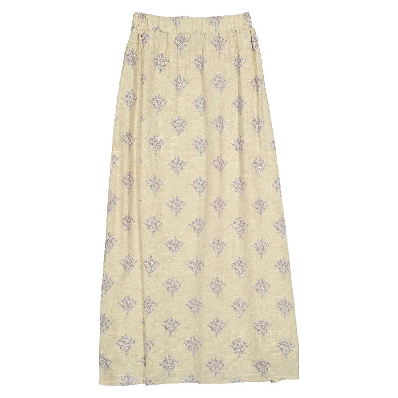 ROWE Beige Floral Clusters Skirt denim skirt durable