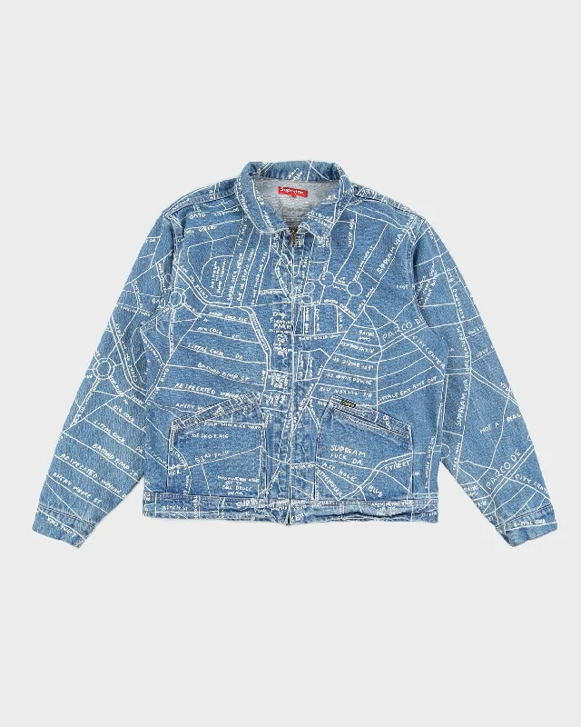 Supreme All Over Print Denim Classic Zip Jean Jacket - L Rayon Fabric Velvet Fabric Corduroy Fabric Supreme All Over Print Denim Classic Zip Jean Jacket - L Rayon Fabric Velvet Fabric Corduroy Fabric