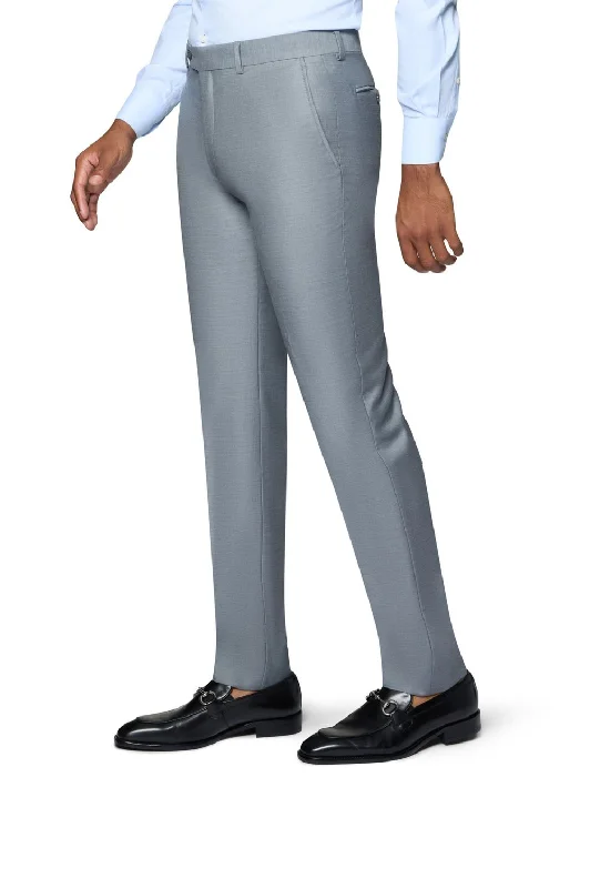 Bergamo Elegant Modern Fit Pants - Medium Grey Casual Wide Pants