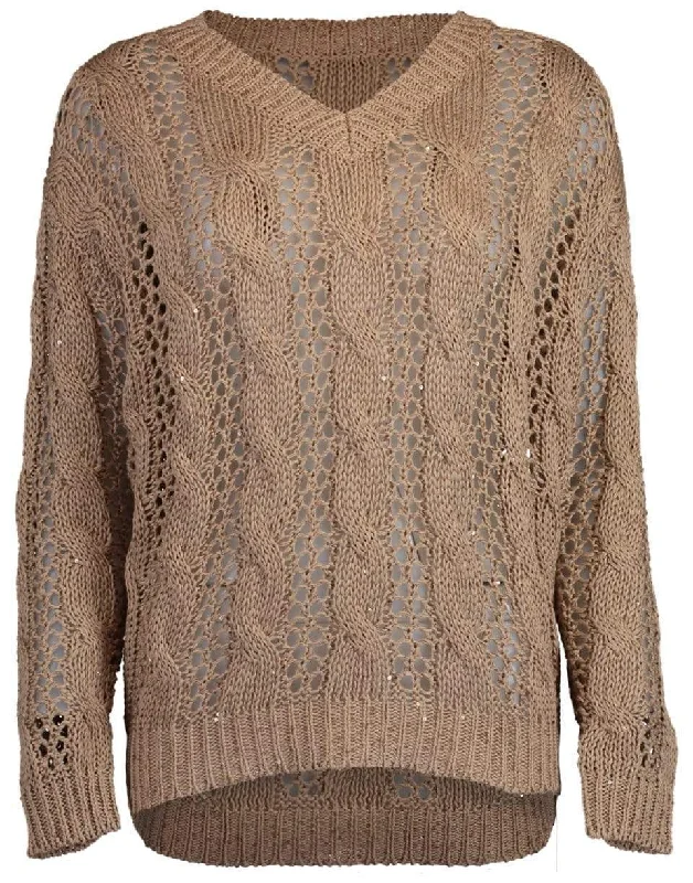 Open Weave Paillette Sweater Knit Fabric Woven Fabric Fleece Fabric