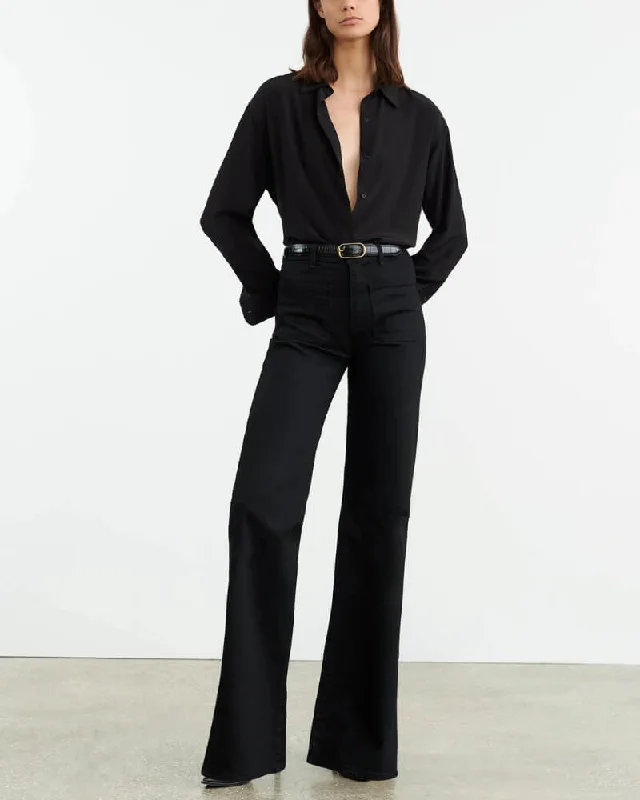 Florence Pant in Black Soft Stretch Pants