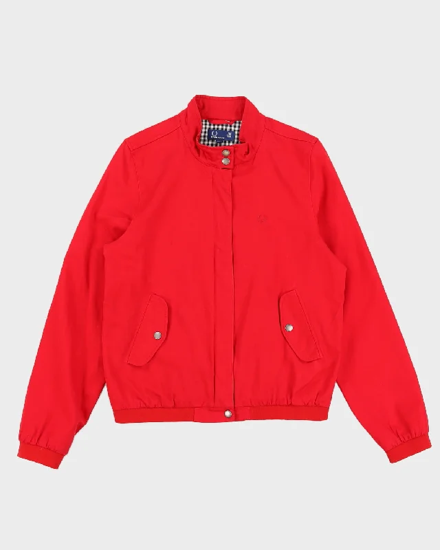 Fred Perry Red Harrington Jacket  - M Mesh Jacket Canvas Jacket Denim Jacket