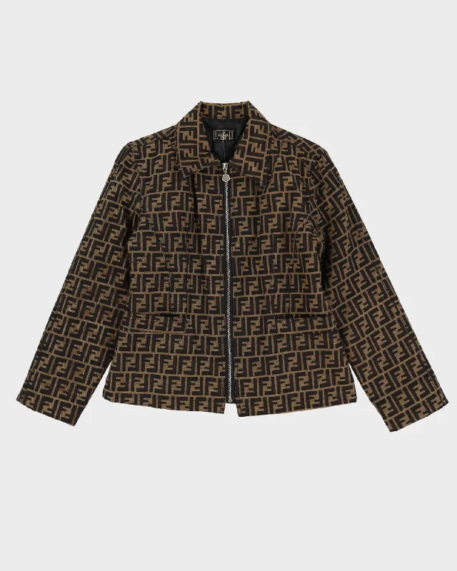 Fendi Logo Patterned Jacket - XS Jacket Blazer Coat
