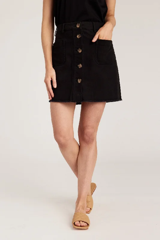 Oslo Skirt  - Black high waist skirt