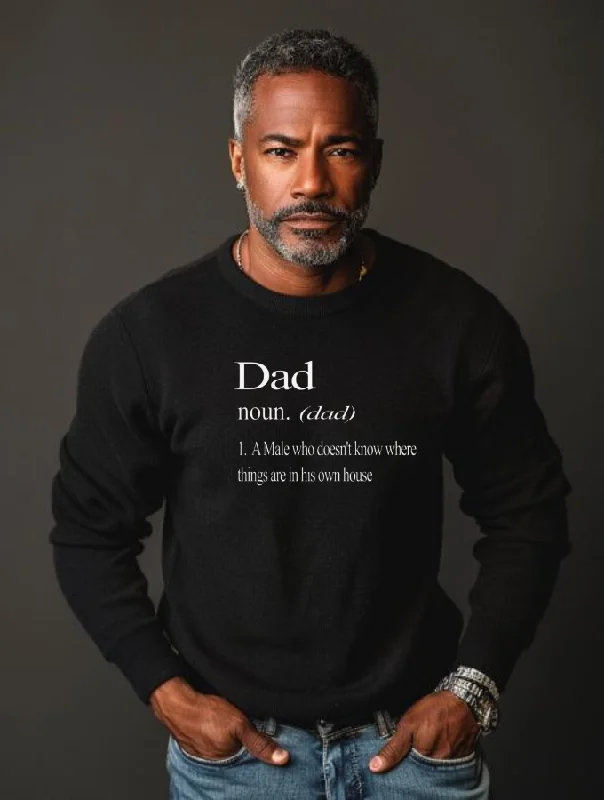 DAD EXPLAINED SWEATER - BLACK Terry Terry Cloth Terry Knit