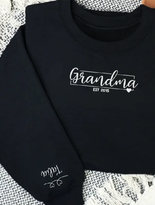 GRANDMA SWEATER - BLACK Zippered Front Buttoned Front Snap Front