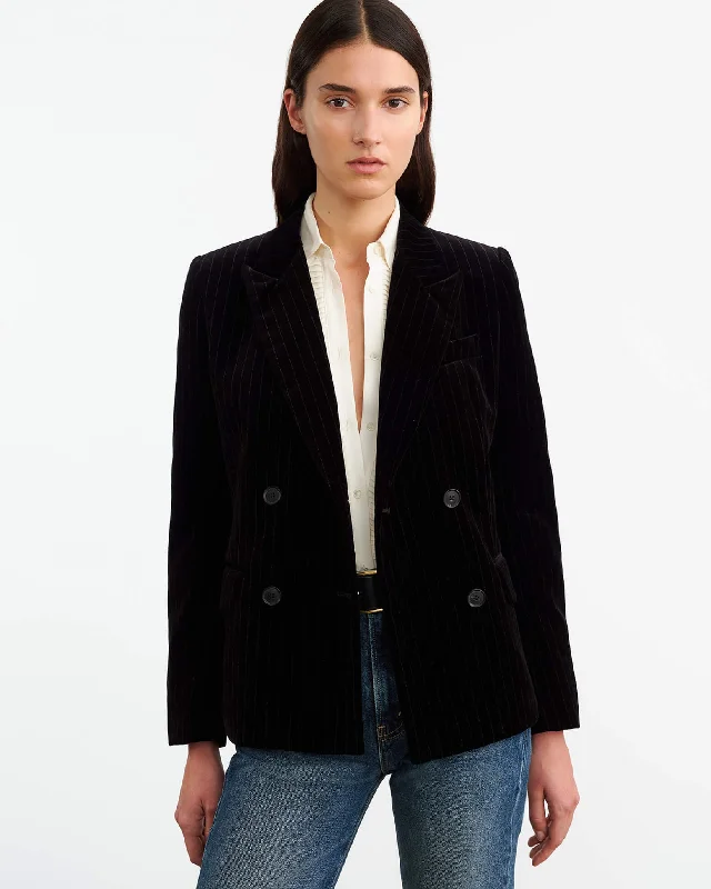 VEDA VELVET JACKET Nylon Fabric Polyester Fabric Spandex Fabric