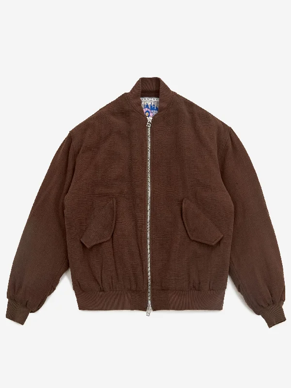 18 East x Goodhood Flight Jacket - Khaki Denim Jacket Leather Jacket Suede Jacket