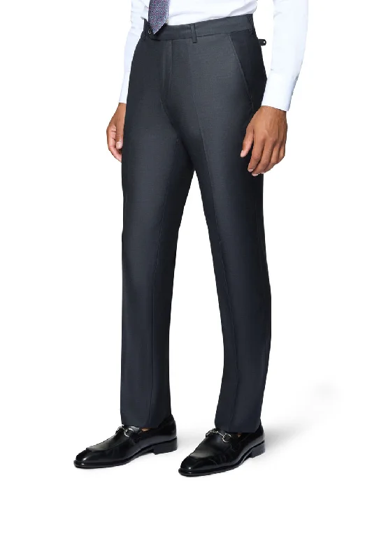Bergamo Elegant Slim Fit Pants - Charcoal Comfy High-Waist Jeans