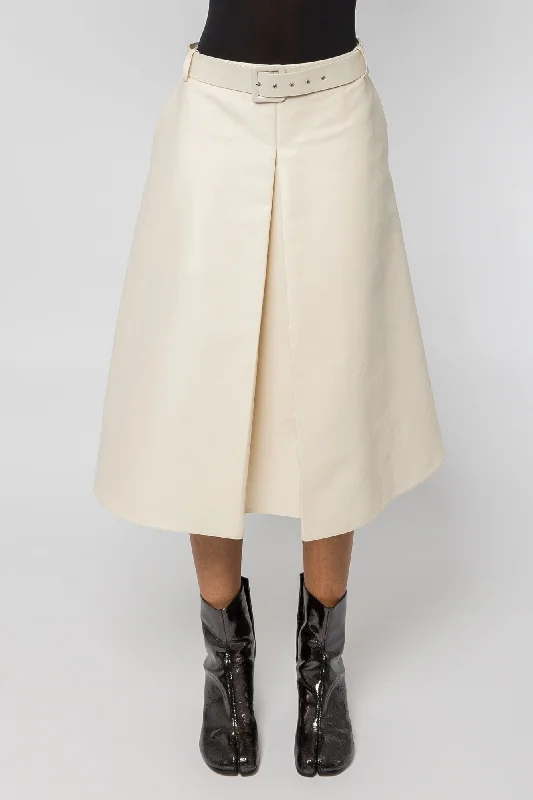 Marni Beige Mid Length Godet Skirt slim fit skirt