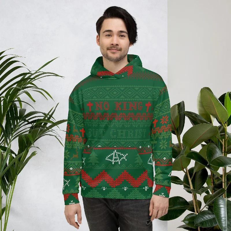 AnarchoChristian No King but Christ Unisex Ugly Christmas Sweater Hoodie Satin Fabric Silk Fabric Chiffon Fabric AnarchoChristian No King but Christ Unisex Ugly Christmas Sweater Hoodie Satin Fabric Silk Fabric Chiffon Fabric