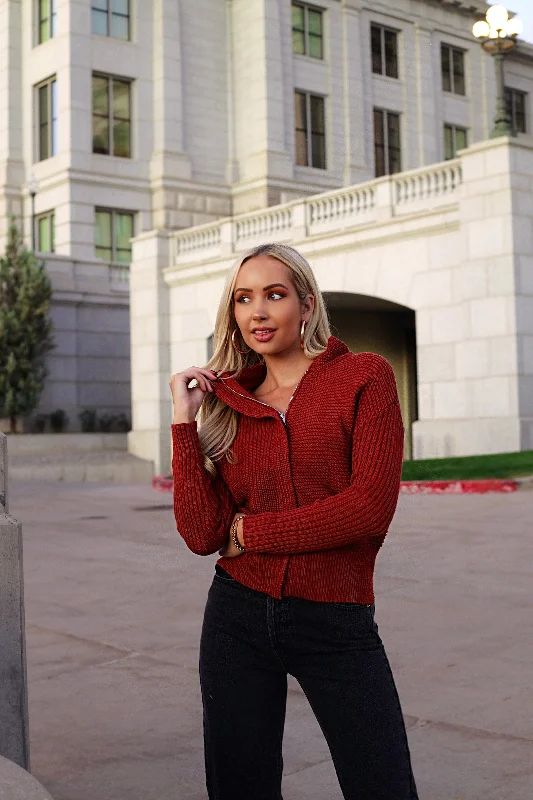 Cozy Season Zip Up Sweater Open Front Closed Front Wrap Front