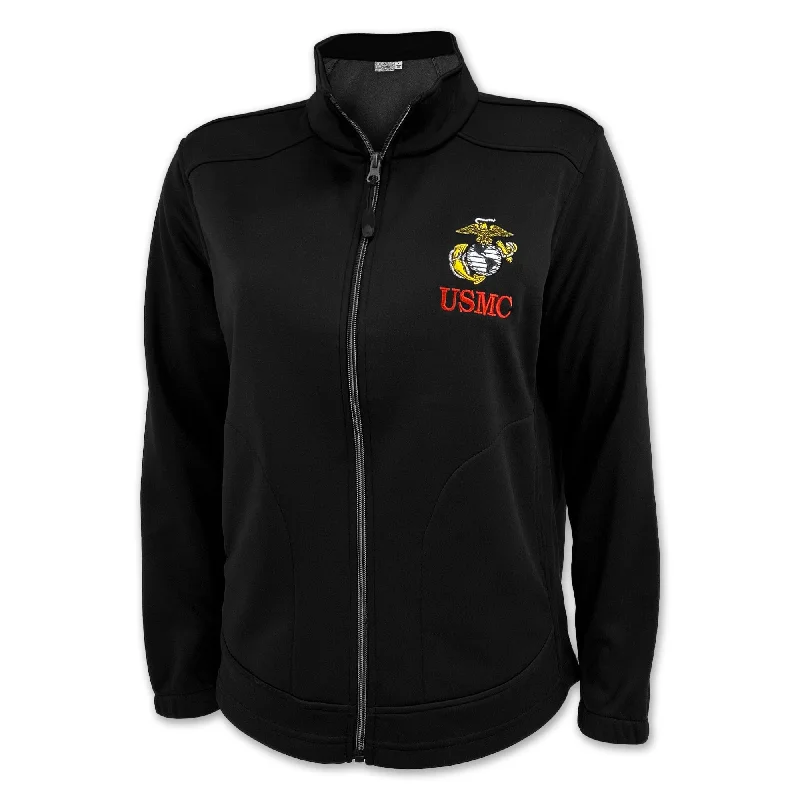 Ladies Embroidered EGA Soft Shell Jacket (Black) Rayon Fabric Velvet Fabric Corduroy Fabric Ladies Embroidered EGA Soft Shell Jacket (Black) Rayon Fabric Velvet Fabric Corduroy Fabric