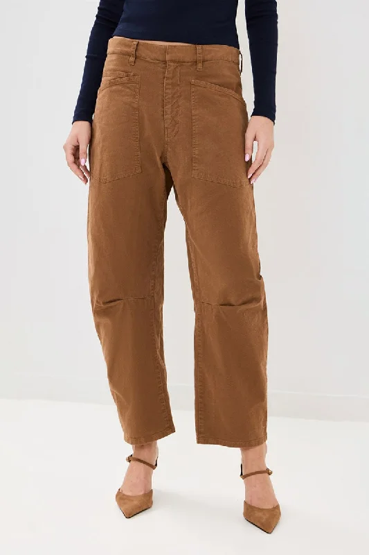 Shon Pant - Rust Comfortable Denim Pants