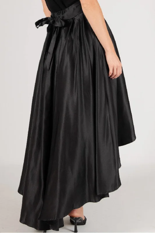 Structured High Low Satin Skirt cashmere skirt fine