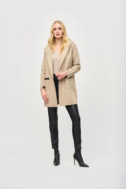 Joseph Ribkoff Oatmeal Hooded Knit Cover-Up Jacket 243968 Lace Jacket Ribbed Jacket Sequined Jacket Joseph Ribkoff Oatmeal Hooded Knit Cover-Up Jacket 243968 Lace Jacket Ribbed Jacket Sequined Jacket