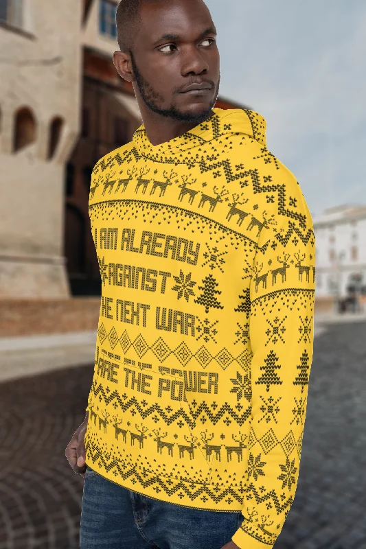 I'm Already Against the Next War Ugly Christmas Sweater Unisex Hoodie Open Front Closed Front Wrap Front I'm Already Against the Next War Ugly Christmas Sweater Unisex Hoodie Open Front Closed Front Wrap Front