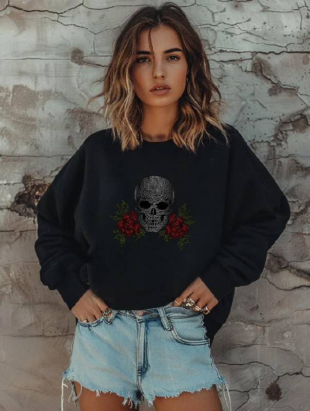 REBEL RELIC SWEATER - BLACK Graphic Sweater Embroidered Appliqued