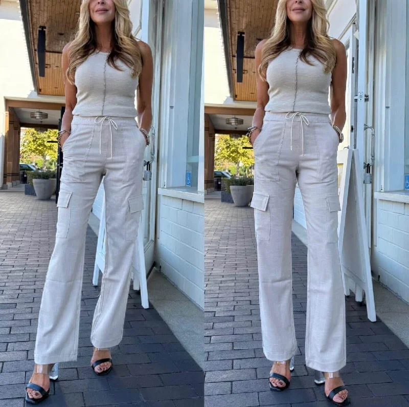 Bevy Flog - Sapir Pant in Cream Classic Flared Pants