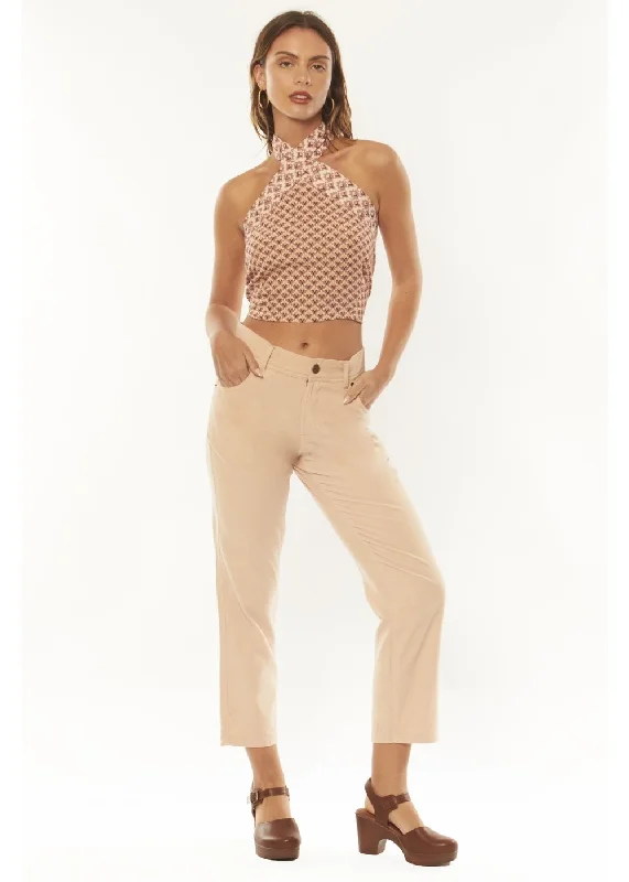 Amuse Society Straight Leg Pant Relaxed High-Waist Trousers
