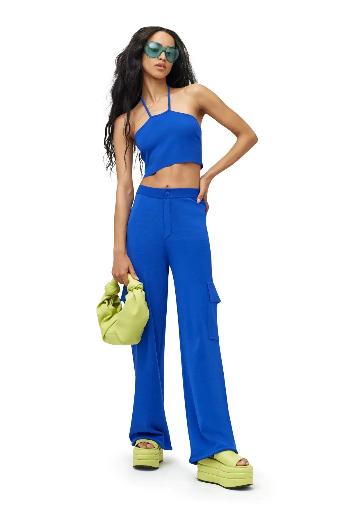 Simon Miller - Jabber Cargo Pant in Blue Soft Cotton Pants