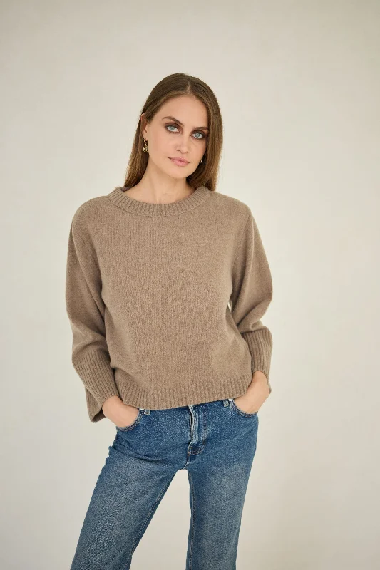 Cashmere Sweater Verona Taupe Oversized Loose Flowy