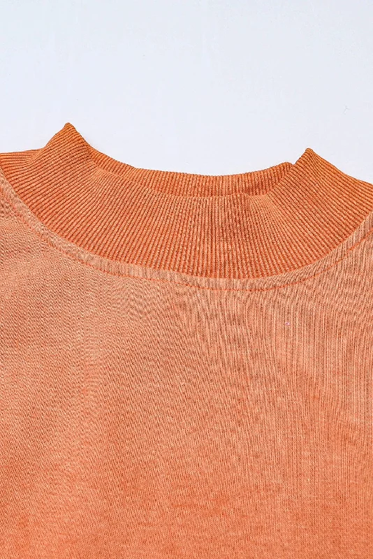 Long Sleeve Crew Neck Sweater for Women Satin Fabric Silk Fabric Chiffon Fabric