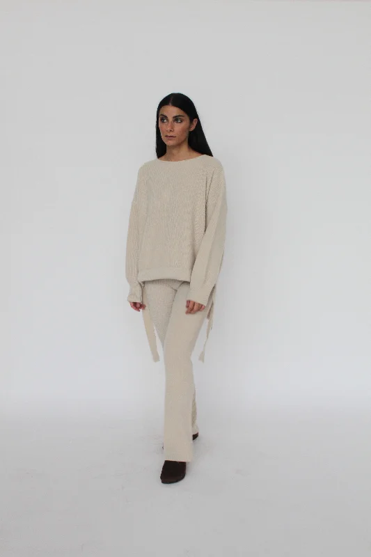 Annalou Sweater Solid Print Embellished