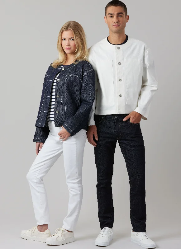 McCall's Unisex Jacket M8565 Herringbone Jacket Checkered Jacket Solid Jacket