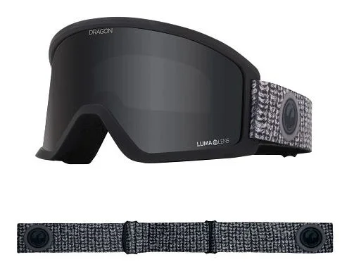 Dragon DX3 OTG Snow Goggles Low Bridge Sweater Weather / Lumalens Dark Smoke Stylish Fashionable Trendy